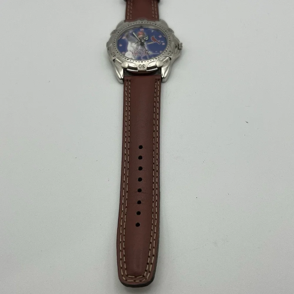 Mark McGwire Home Run Hero Wrist Watch Brown Leather Band Baseball Collectible